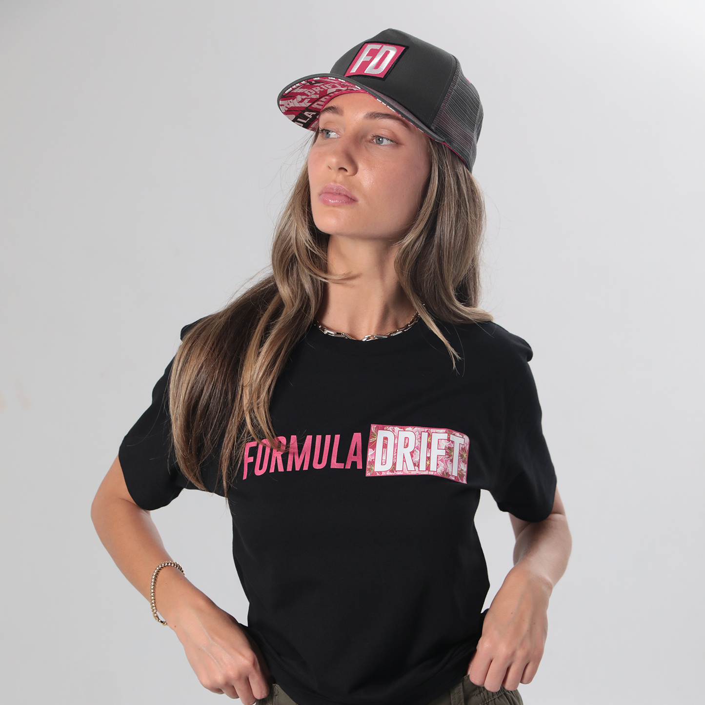 FD - Grey Mesh / Pink Snapback