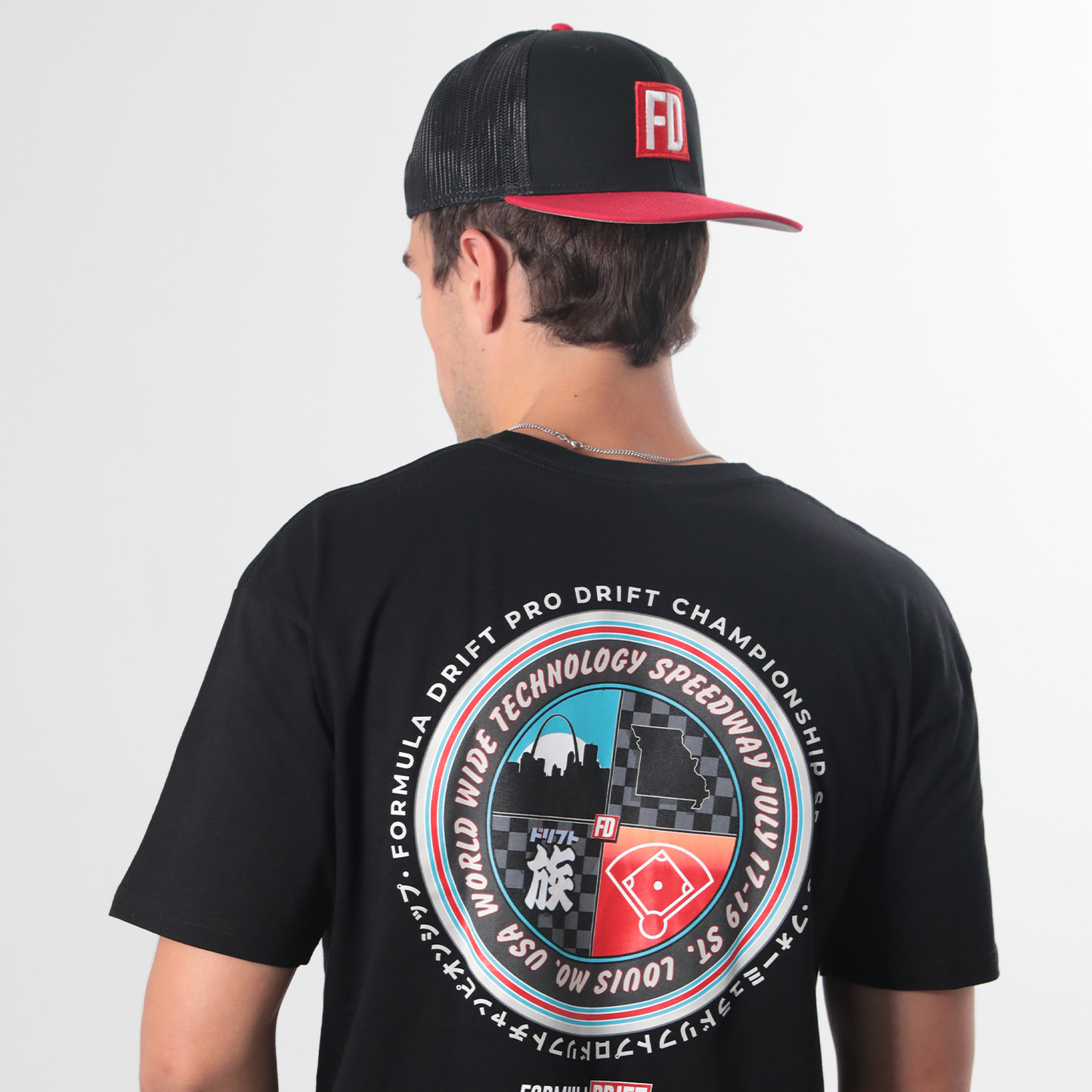 FD - Black Mesh / Red Bill Snapback